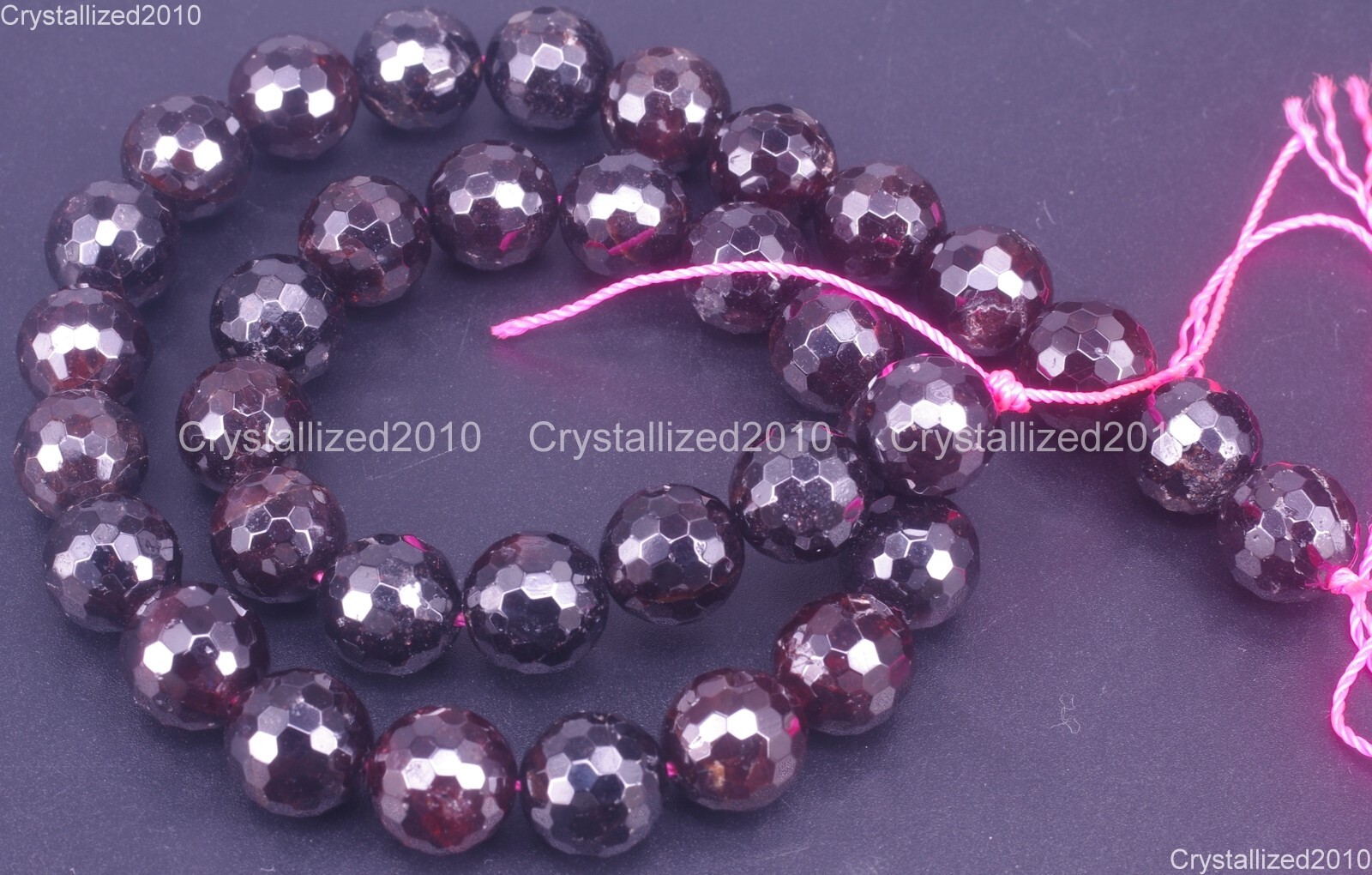 Faceted Natural Dark Red Garnet Gemstone Round Beads 4mm 5mm 6mm 8mm 10mm 15.5″