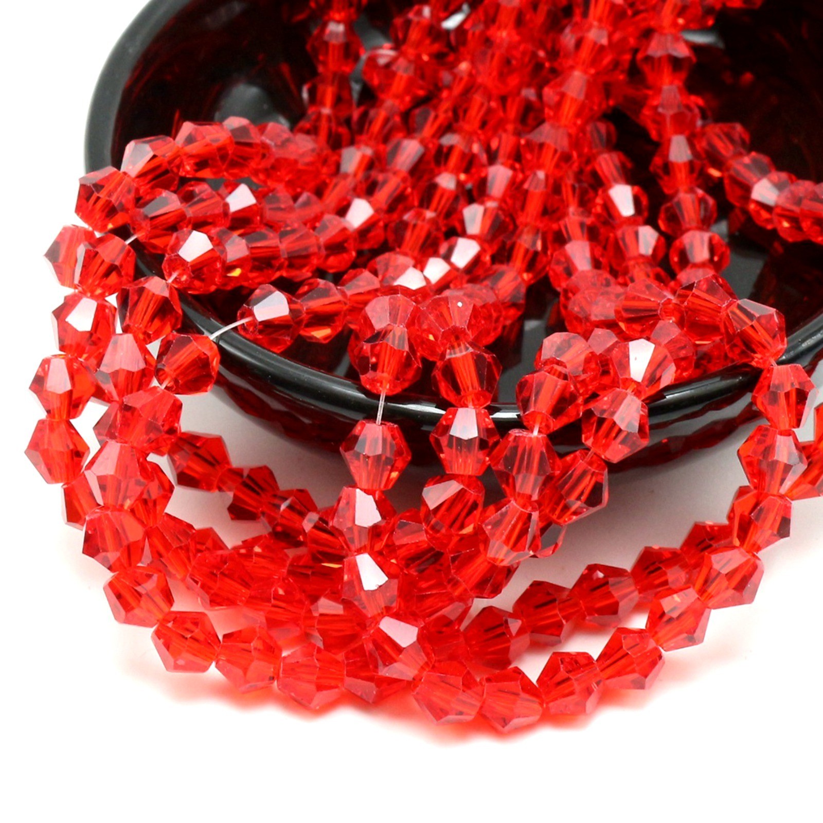 500pcs 6mm Bicone bead Faceted Crystal Glass Beads Color For Choice Wholesales
