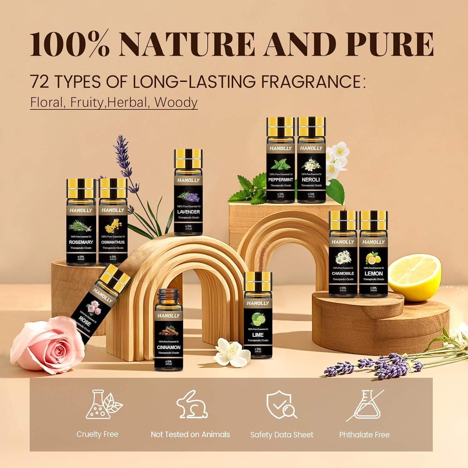 Essential Oils Set, 72 Pcs Pure Aromatherapy Oil Kit, Natural…