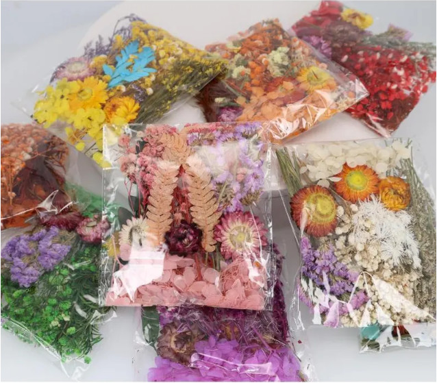 Mixed Dried Pressed Flowers for DIY Crafts, Wedding Decor, Party Favors & Candle