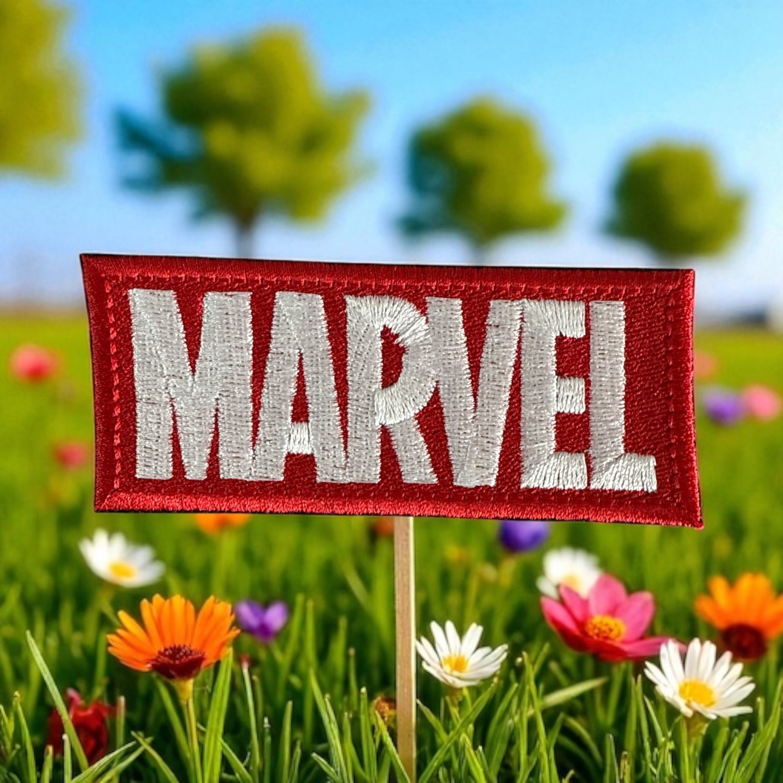 Marvel Logo Embroidery Patch 2″ X 4″ – 2.5″ X 6″ – 3.4″ X 8.00″