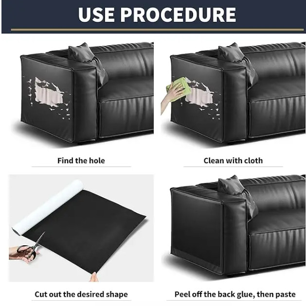 Leather Repair Kit Self-Adhesive Patch Stick ON Sofa Clothing Car Seat Couch&US