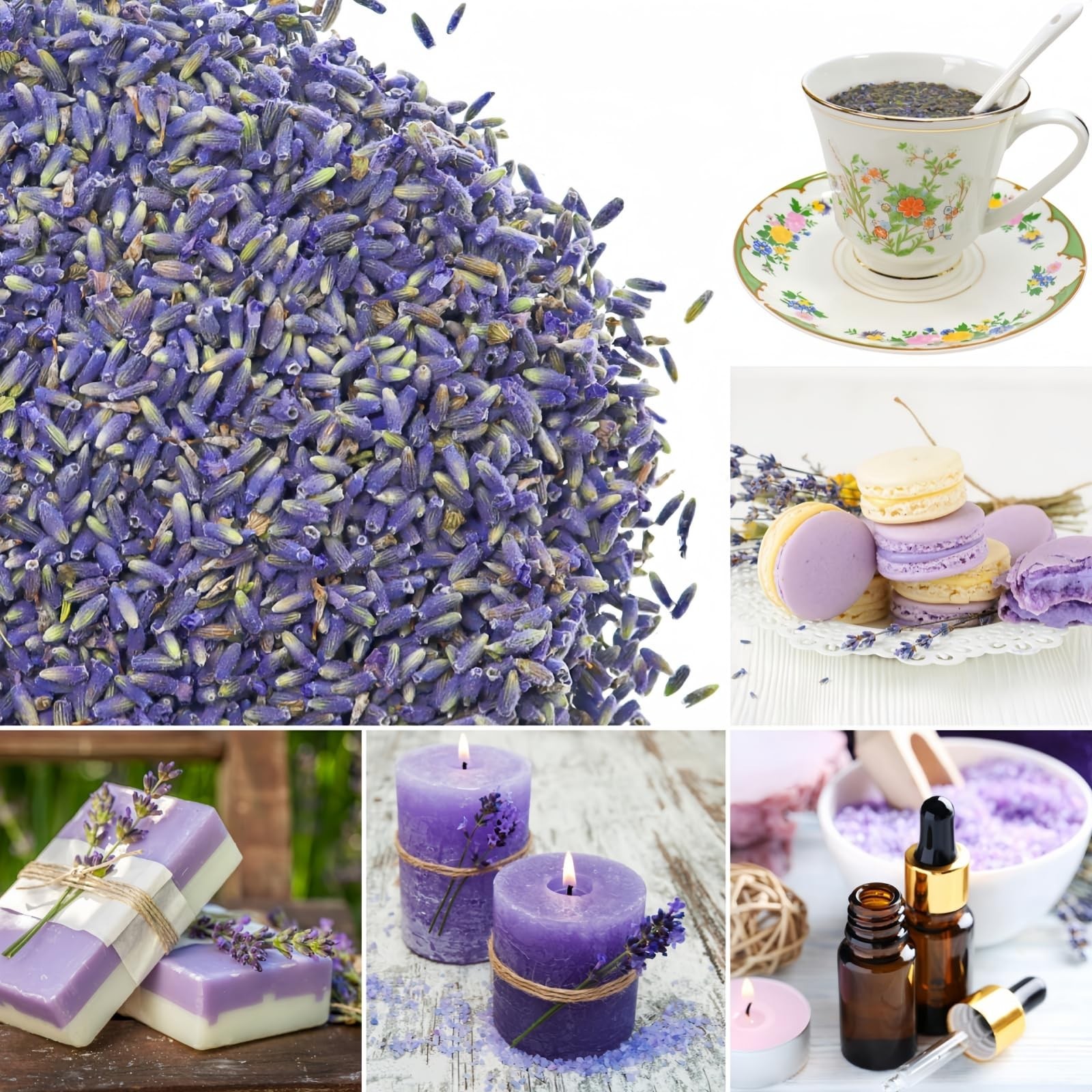 Dried Lavender Flowers 7oz (200g), Calming Natural Lavender Buds for Bath Soa…