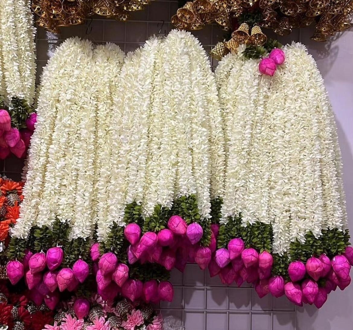 JASMINE GARLANDS LOTUS FLOWER WALL HANGING FOR HOME DECOR ,ARTIFICIAL FLOWER