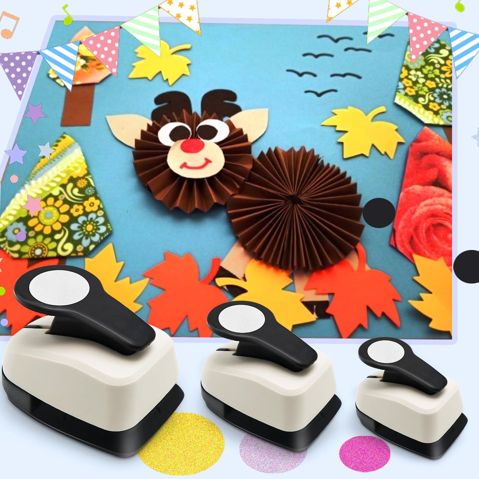 Circle Punch Circle Hole Punch Paper Hole Puncher 3 PCS CirclePunch Set 1 inc