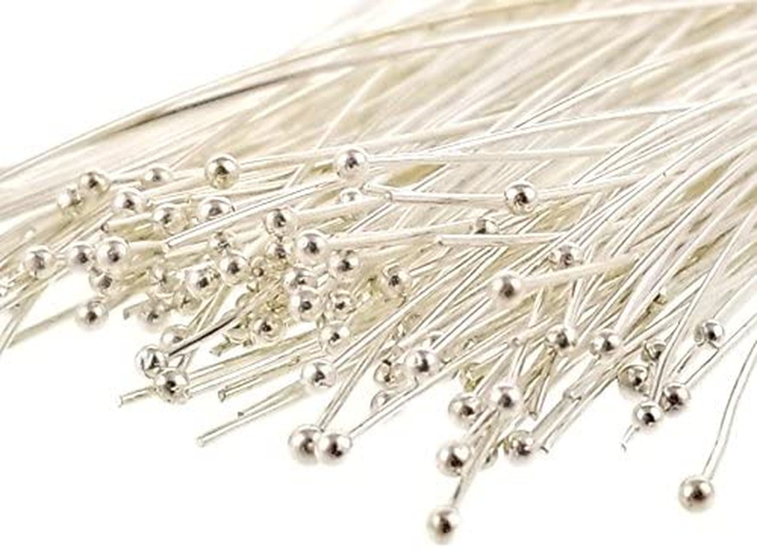 Silver Plated Quality Brass Ball Head Pins for Jewelry Making, Earrings Nickel