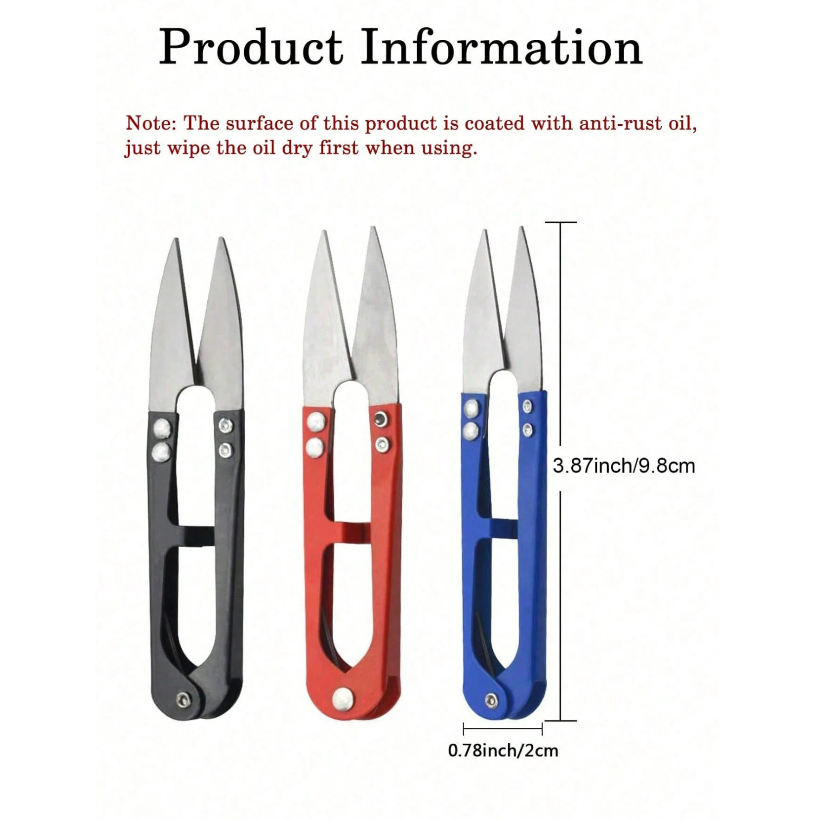 5Pcs Sewing Scissors Small Set Thread Snips U Shape Yarn Snipper for Cutter Tool