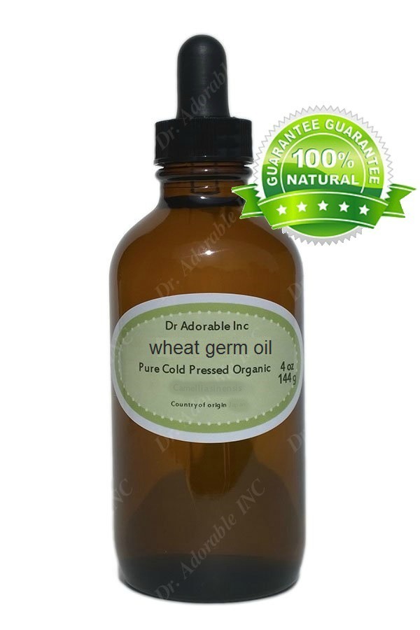 4oz Glass Bottle with Glass Dropper Wheat Germ Oil Organic for Skin Care Hair