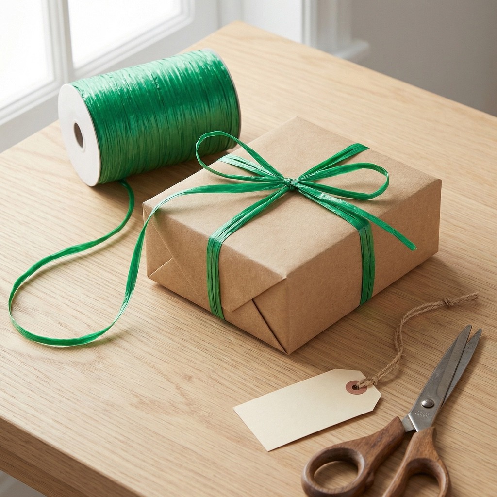 Matte Rayon Raffia Ribbon, 32 Colors Available, 1/4 Inch x 100 Yards (300 Feet)