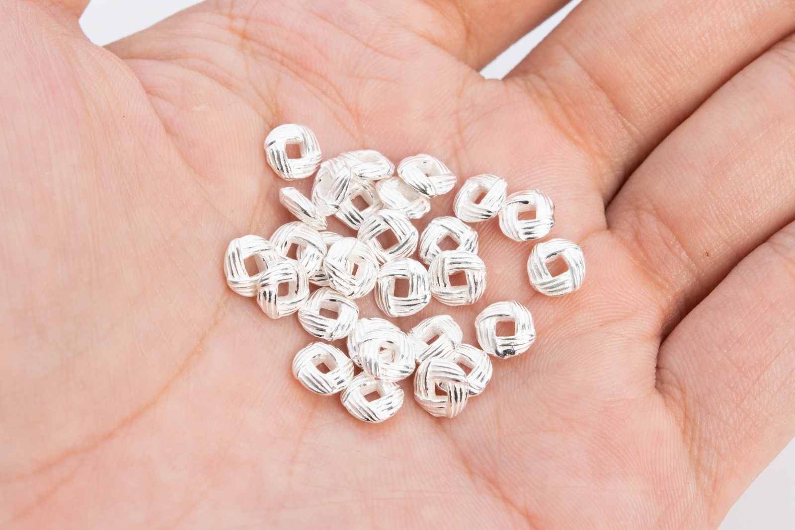 10 Pcs Sterling Silver Spacer Beads Rondelle 5x2MM Solid Silver Jewelry making