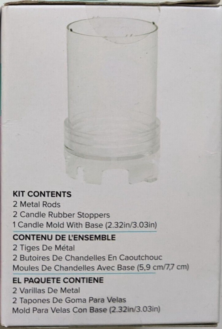 Wick We R Memory Keepers Small Cylinder Candle Mold Plastic 2.32″ x 3.03″