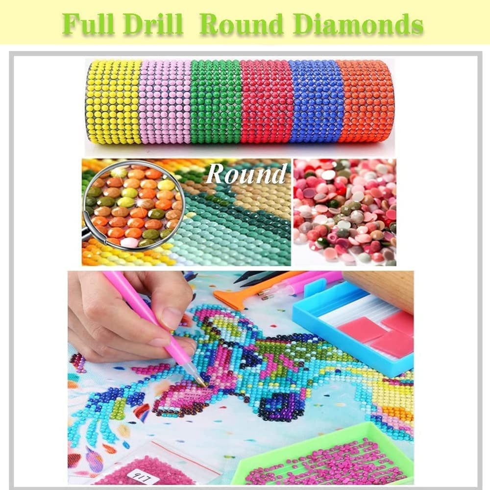 Flower Diamond Art Kit for Adults DIY Floral Painting Craft Decor