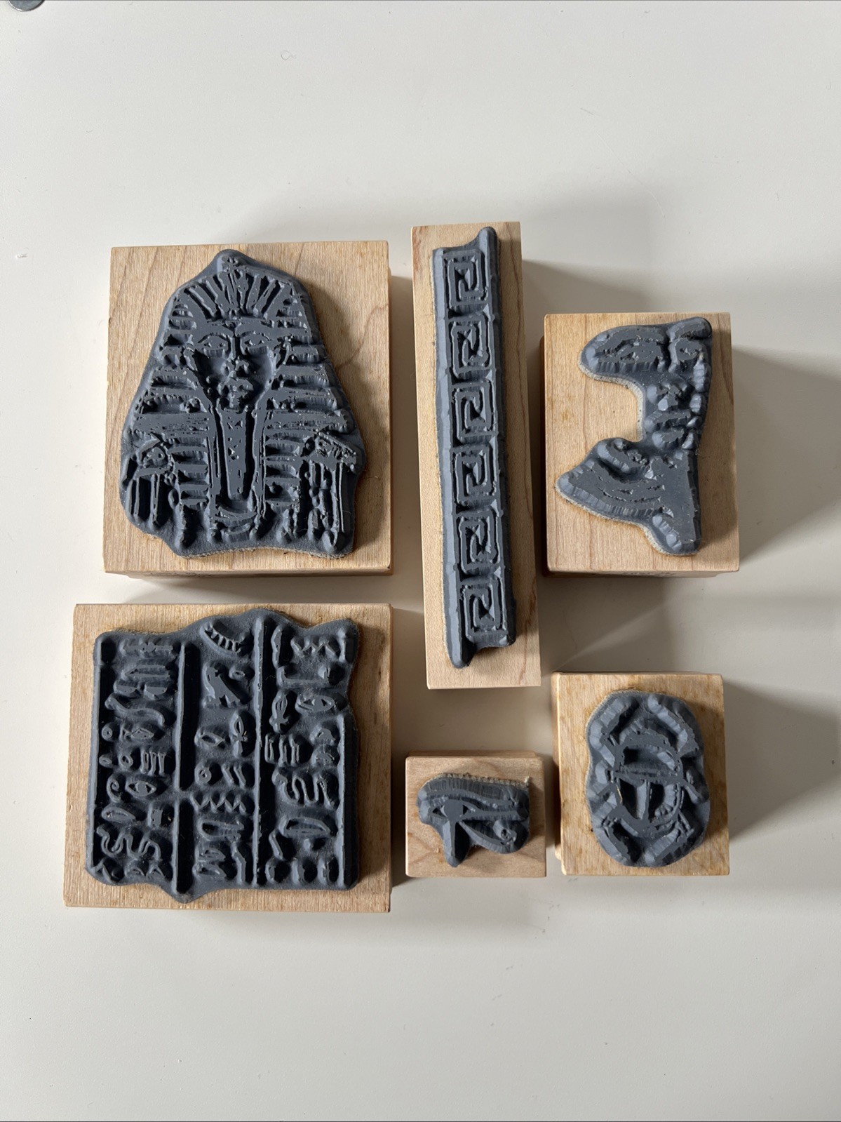NEW Art Impressions Egyptian Rubber Stamp Lot Of 6 Art Journal, Collage, Travel