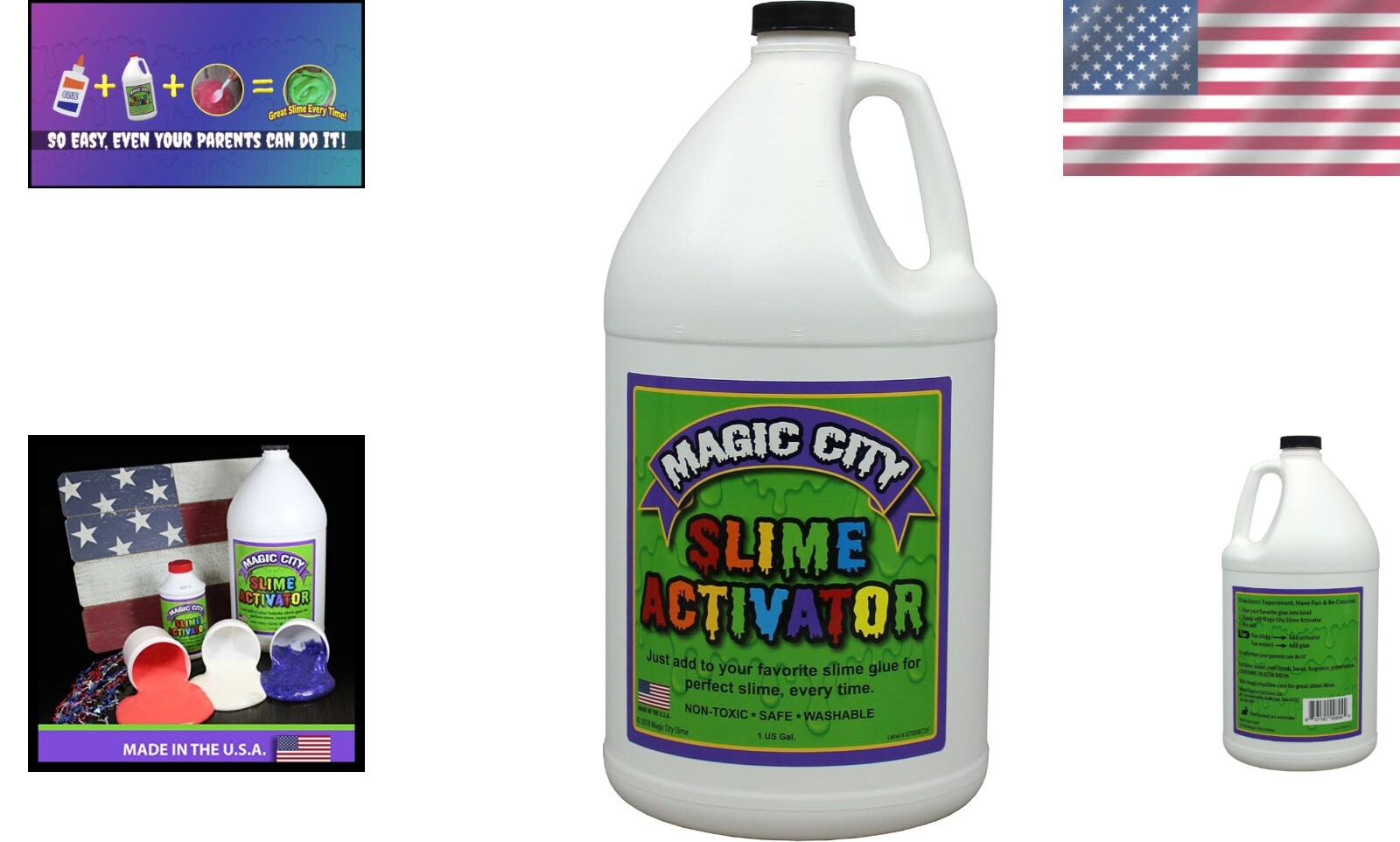 1 Gallon Non-Toxic Slime Activator – Made in America, Ultimate Slime Experience^
