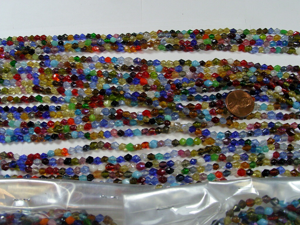 30 Strands 36″ India Handmade Assorted Color Glass Beads Wholesale Bulk (CT-32)