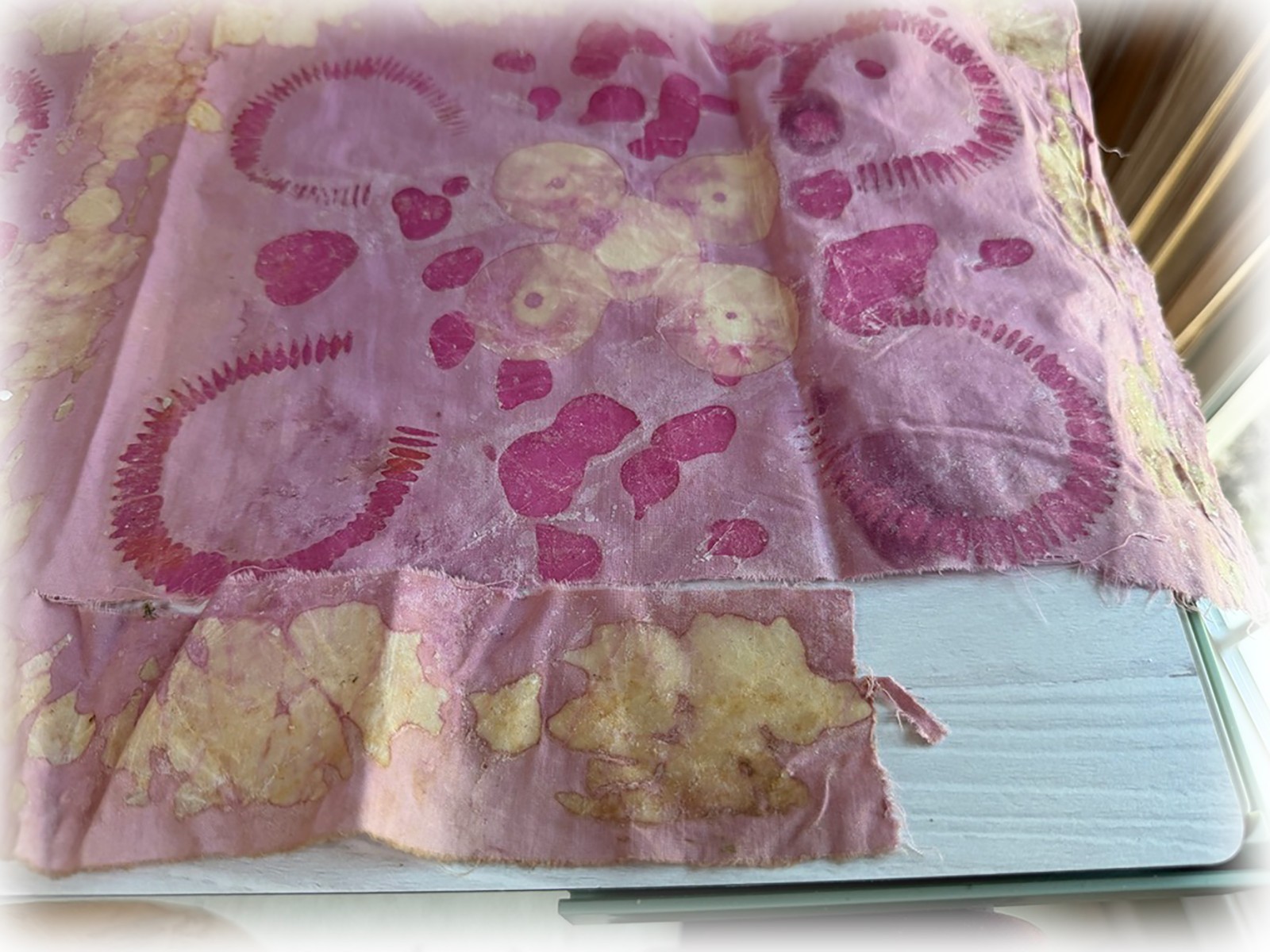 Vtg Lot Handmade Wax Resist Cotton Batik Fabrics Colorful READ Condition Varies