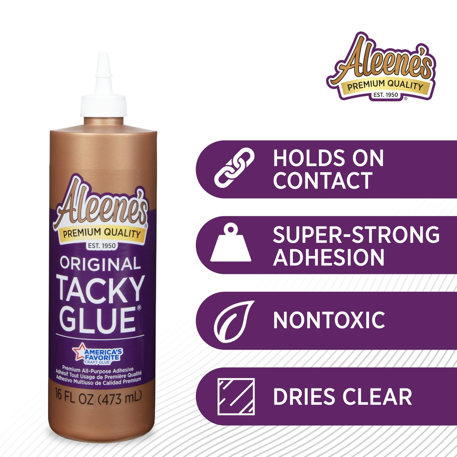 Aleene’s Original Tacky Glue, 16 fl oz – 3 Pack, Multi, 48