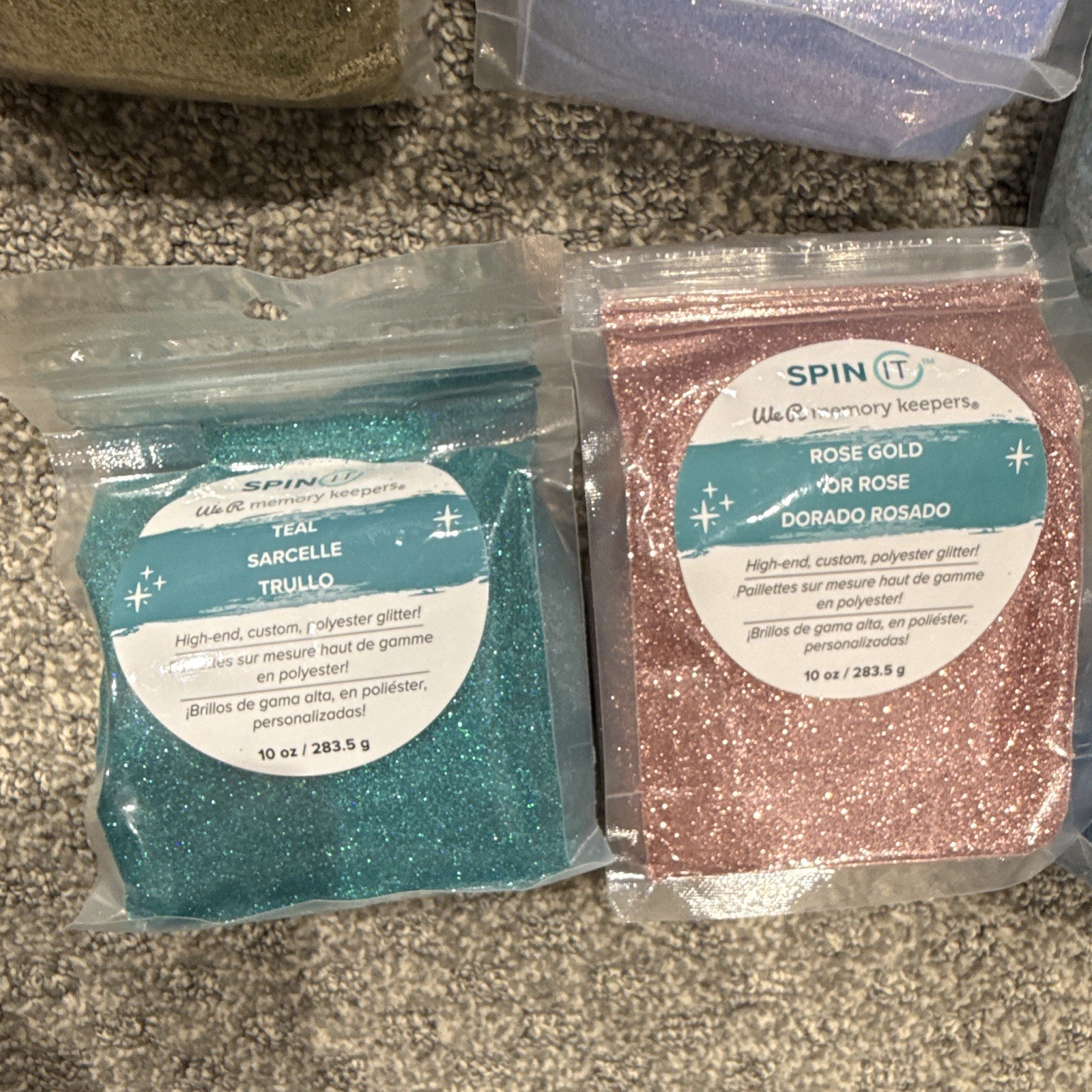 7 We R Memory Keepers Spin It Craft Glitter Lot of 6 Multicolor Assorted