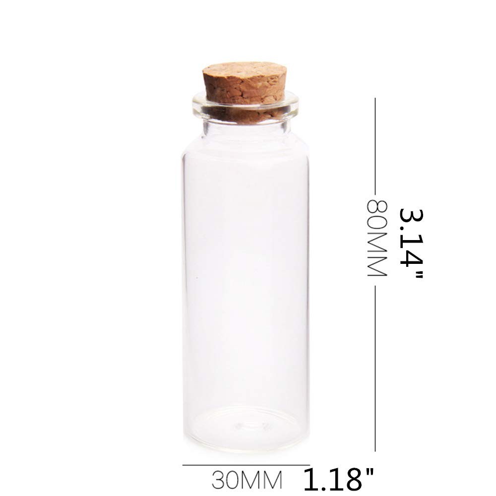 40ml Potion Bottles,Glass Bottles with Cork Stopper,Small Glass Jars for Wedding
