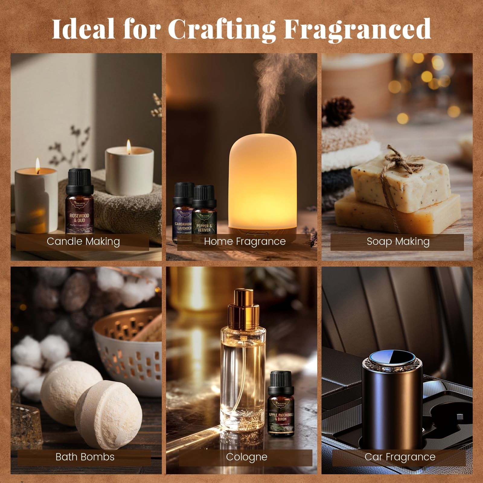 Men Essential Oils Set, Gift For Father, Masculine Fragrance Oils Blends For