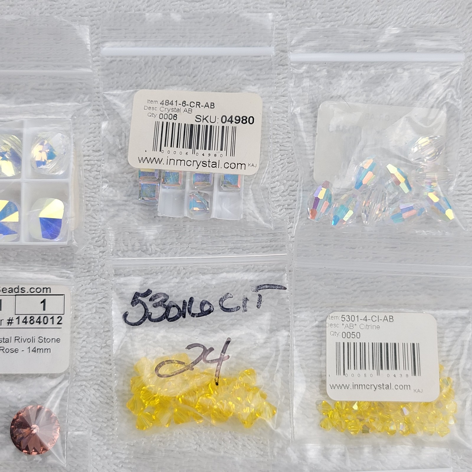 Swarovski Crystal Bead Lot Bicone Cube Pendant Fancy Stone Mixed Qty