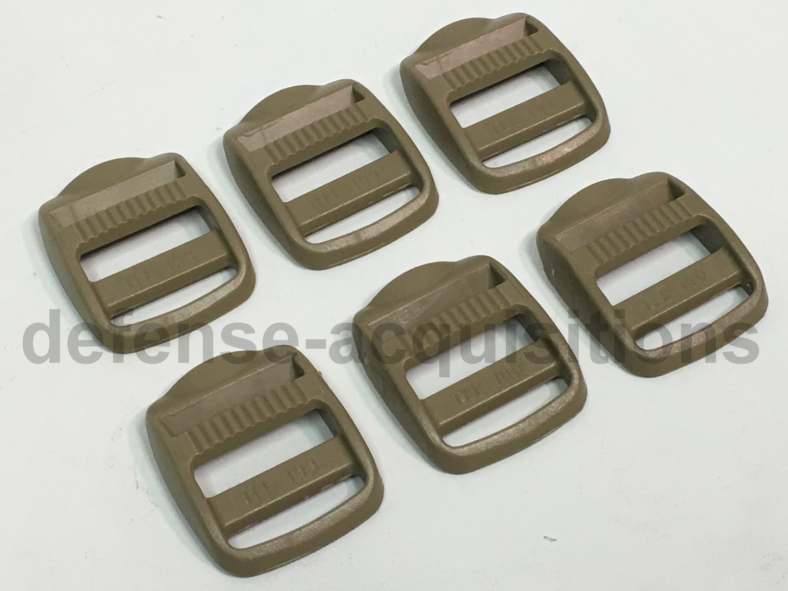 SET OF 6 ITW NEXUS 1″ TLL 100 ITW Nexus Trovato Ladderlock Tension Buckle TAN