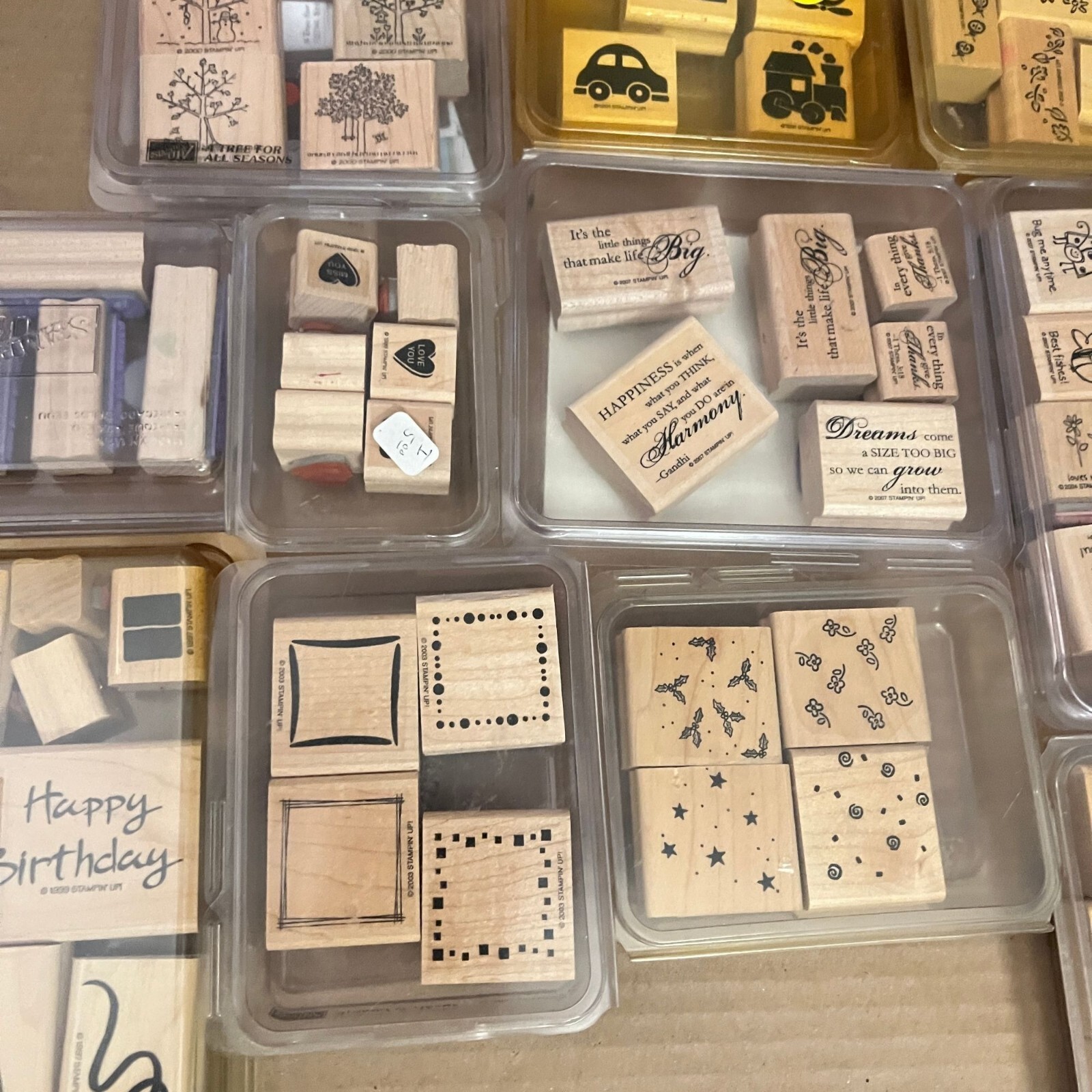 Stampin Up Lot 70+ 12 sets Rubber Wood Stamps Varies Designs Crafts