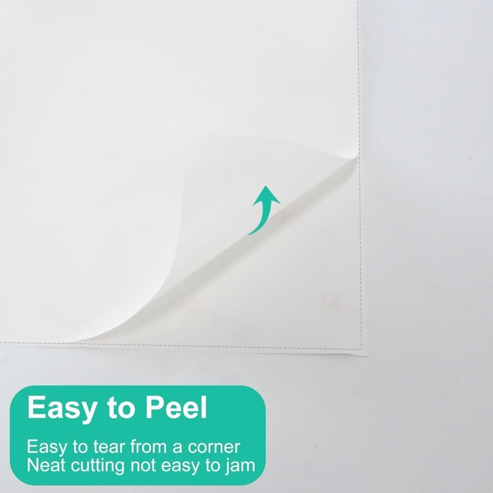 White Sticker Paper Full Sheet Labels 8.5 x 11 Inch Matte Adhesive Printing