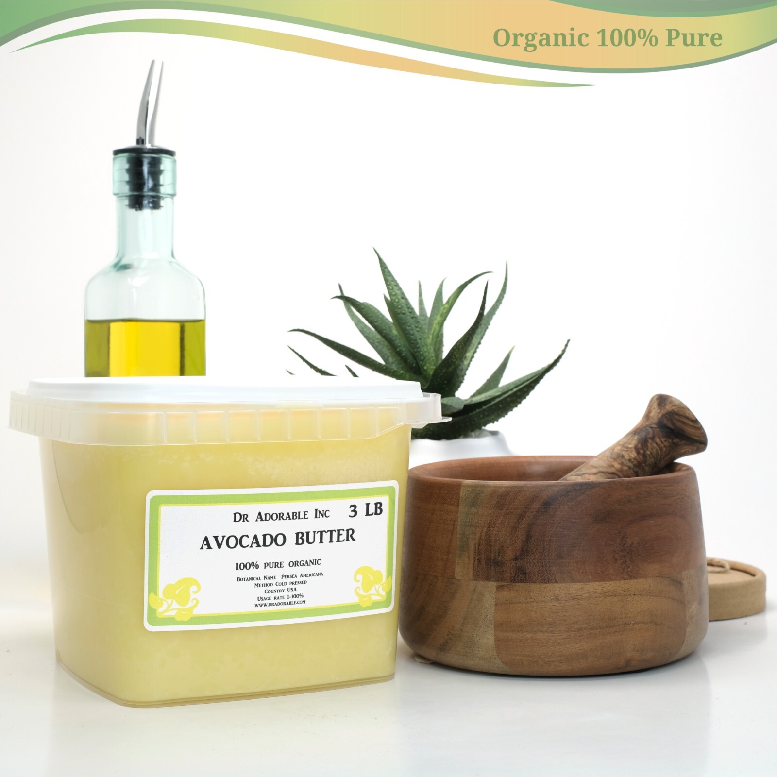PURE AVOCADO BUTTER FRESH ORGANIC COLD PRESSED 2 OZ-8 OZ 1 LB-UP TO 12LB