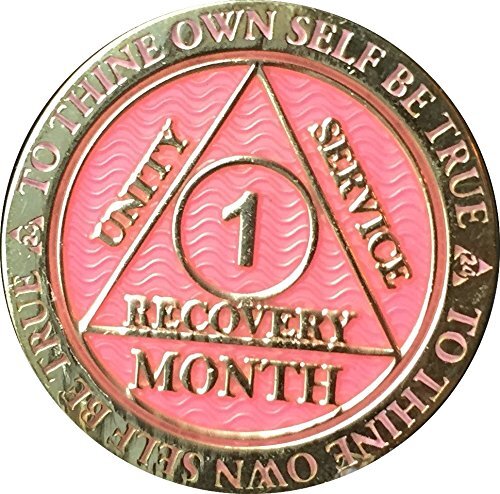 1 Month AA Medallion Reflex Pink Gold Plated 30 Day Chip