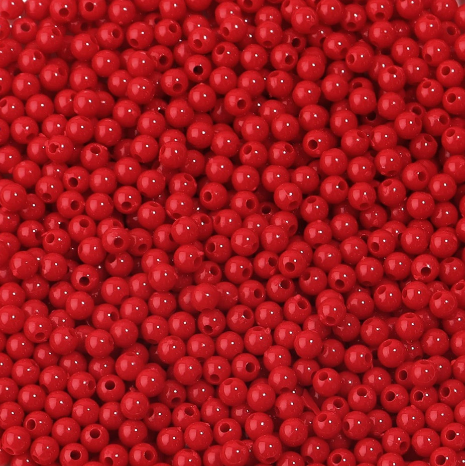 1000PCS 4mm Acrylic Spacer Beads Mini Round DIY Jewelry Making Craft