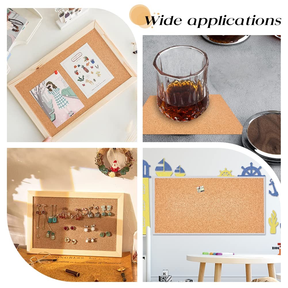 10 Sheets 1mm Thick Cork Sheets 12×6.1 Inch Thin Cork Roll Brown Corks Board …