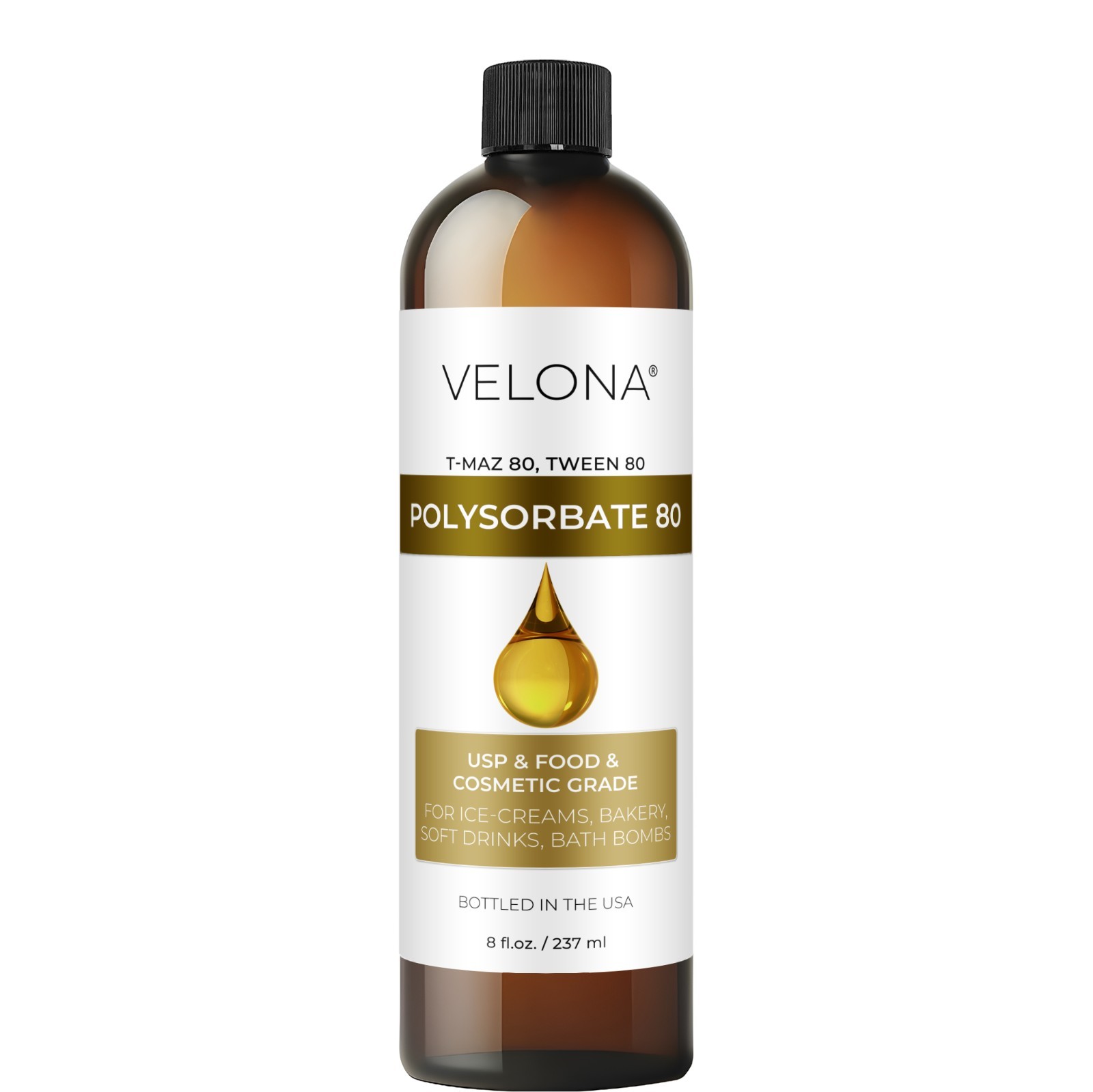 Polysorbate 80 by Velona 2oz-7lb Solubilizer, Food Cosmetic Grade Cooking, Bath