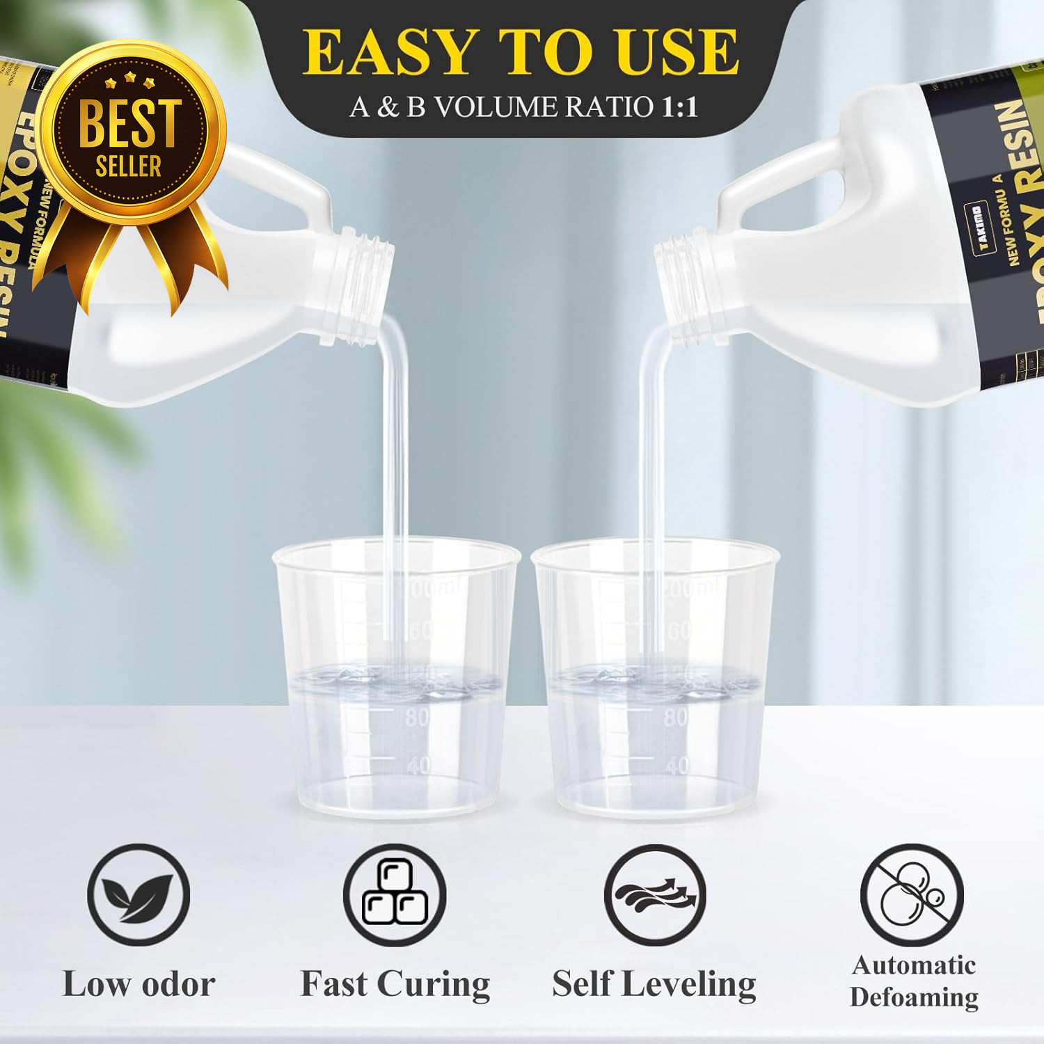 68oz UV Resistant Epoxy Resin Kit Crystal Clear High Gloss Casting Resin