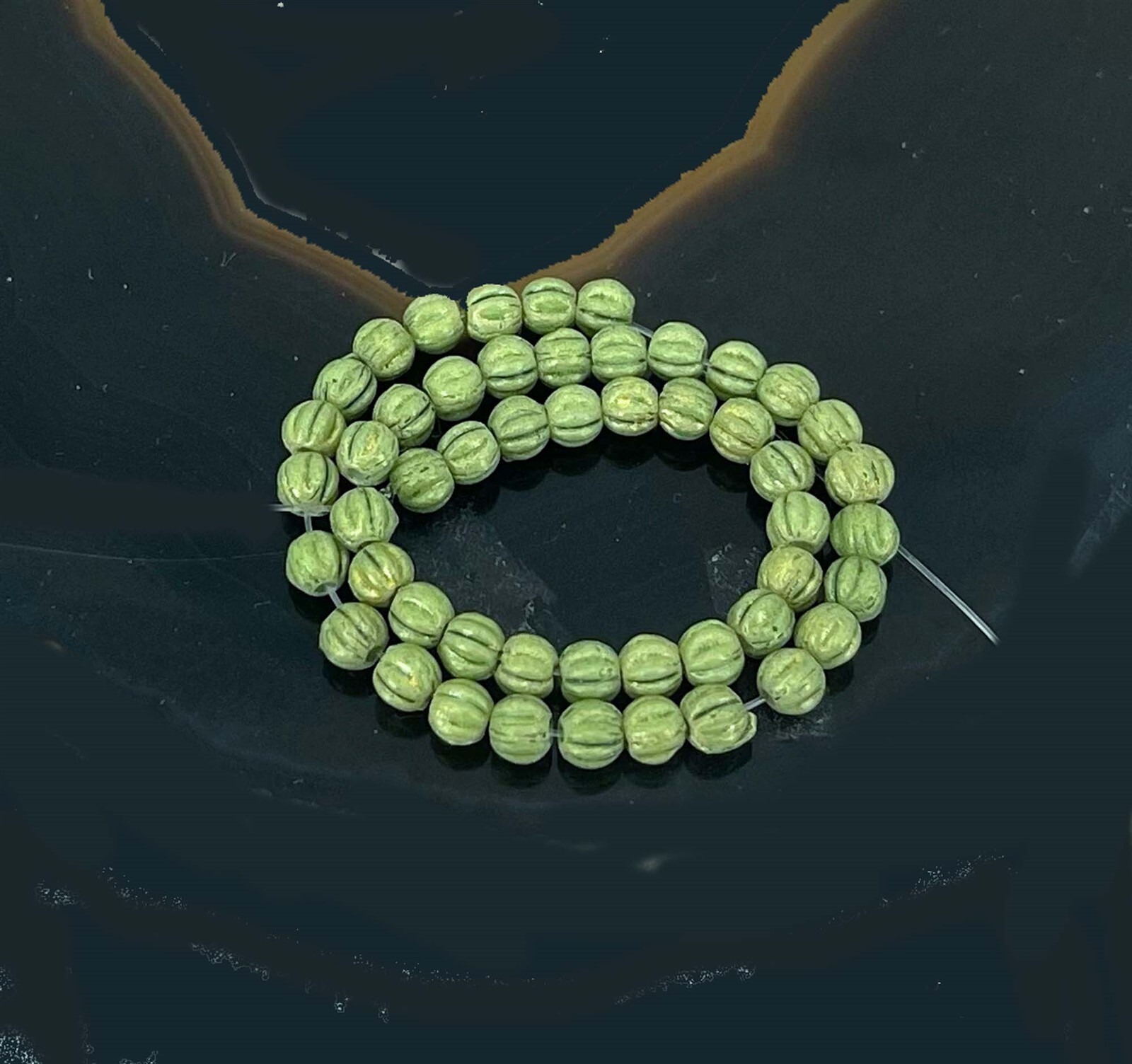 50 Czech Glass Melon Round Beads Chartreuse Green 3mm – Pacifica – Avocado