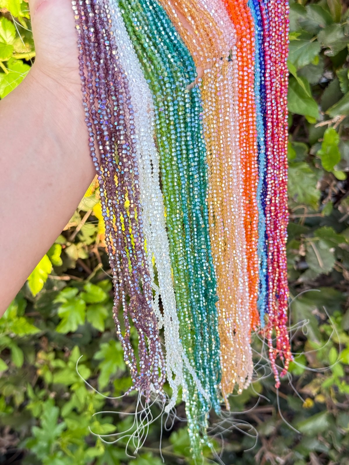 Bulk Lot Colorful 20 Strands AB faceted bicone glass beads 2 of each color