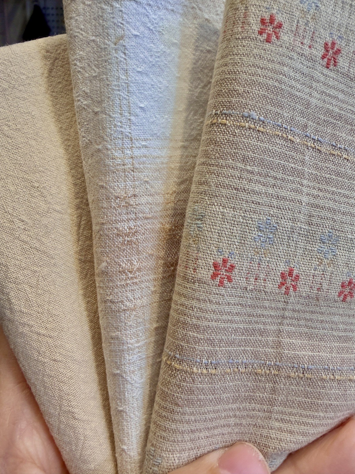 9 pcs Yarn-Dyed Cotton Fabric Bundle 14×22” Patchwork Quilting