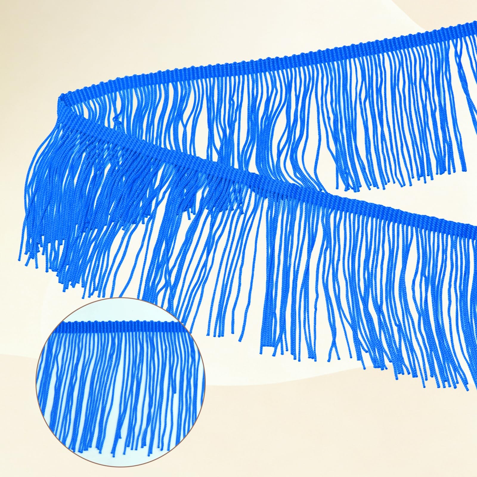 MAGJERO Royal Blue Fringe Trim 6″ 3 Yards
