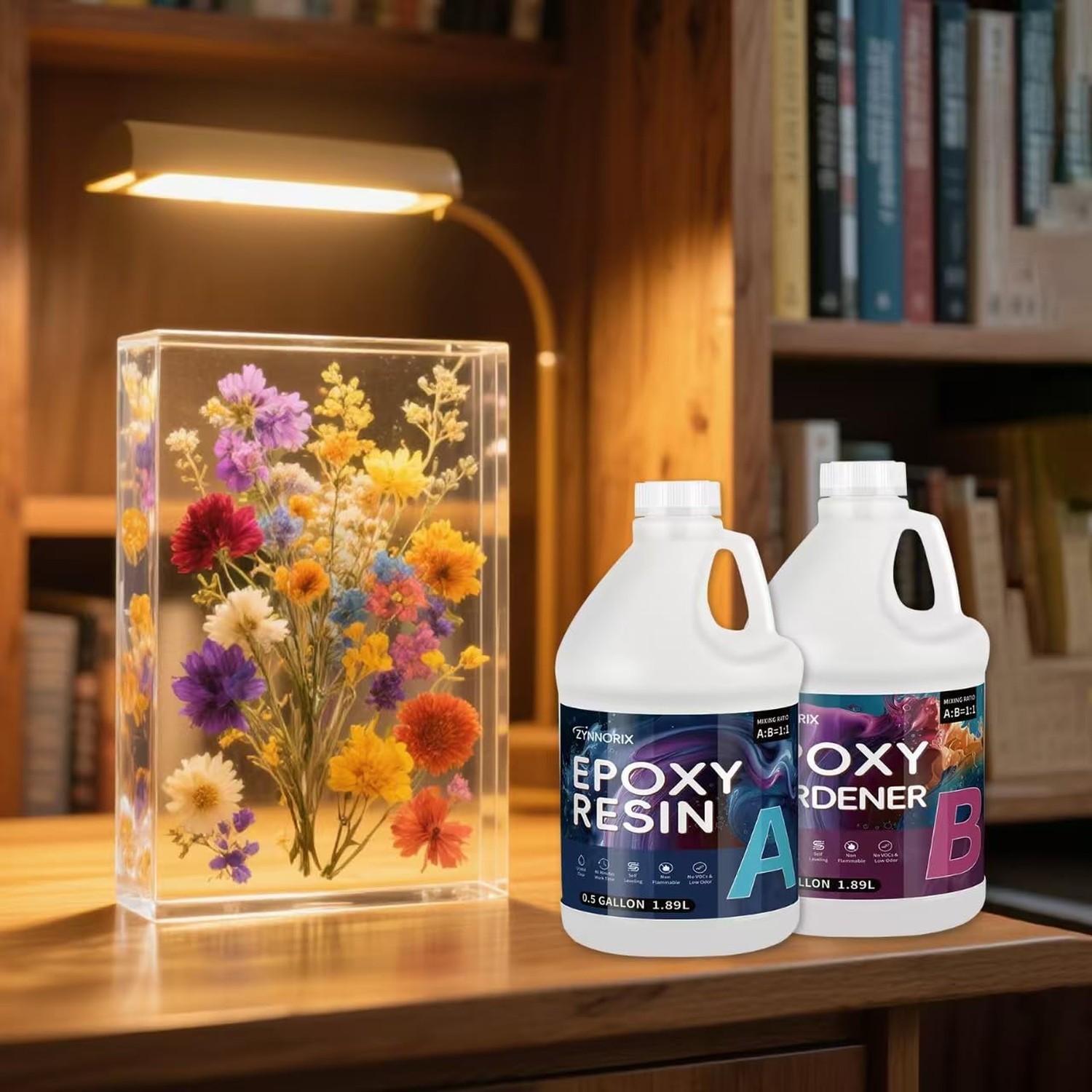 Resin Epoxy 1 Gallon,3×UV Resistant,Self Levefing, Best for DIY, Art, River