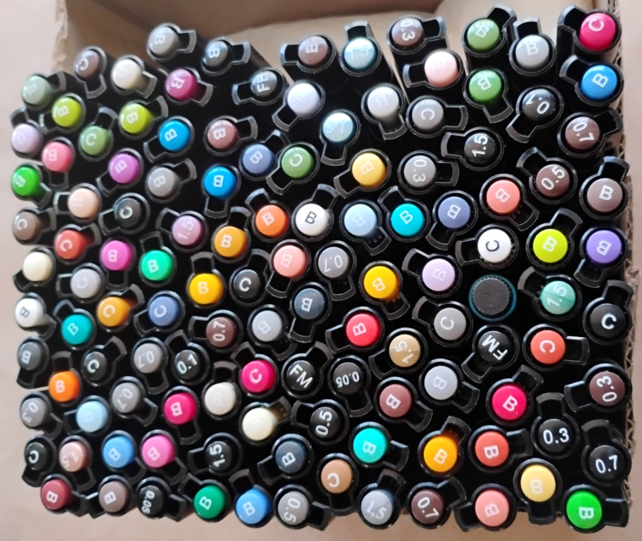 LOT OF 122 Faber Castell Pitt Artist India Ink Pens – NEW! – Brush, Sketch, MORE