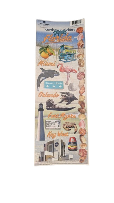 Themed Scrapbook Stickers Sheet Lot City Vacation Outdoor Travel Paper Cardstock