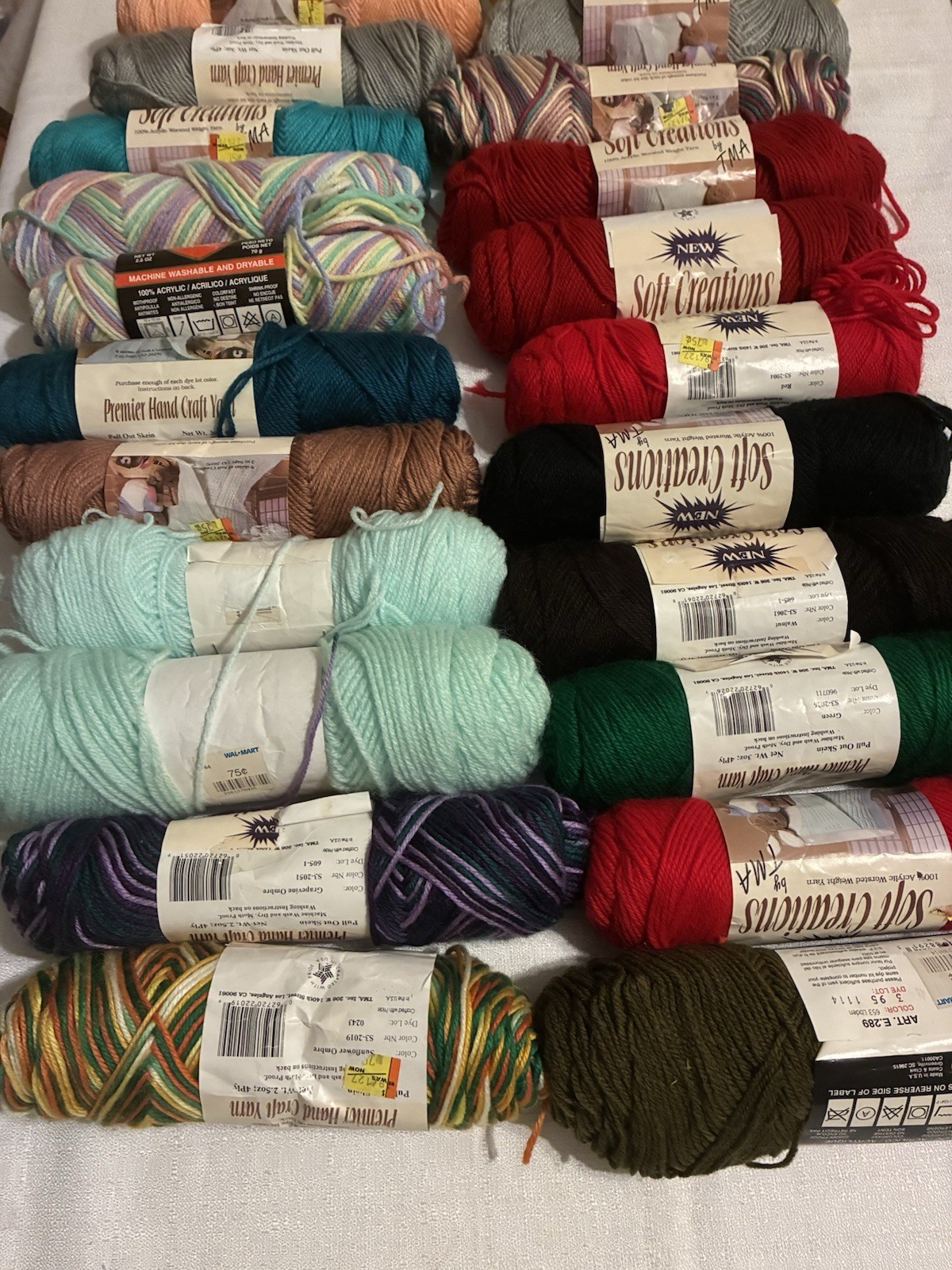 Mixed Vintage Yarn Lot Assorted Colors & Textures Knitting Crochet Crafts 5 LBS