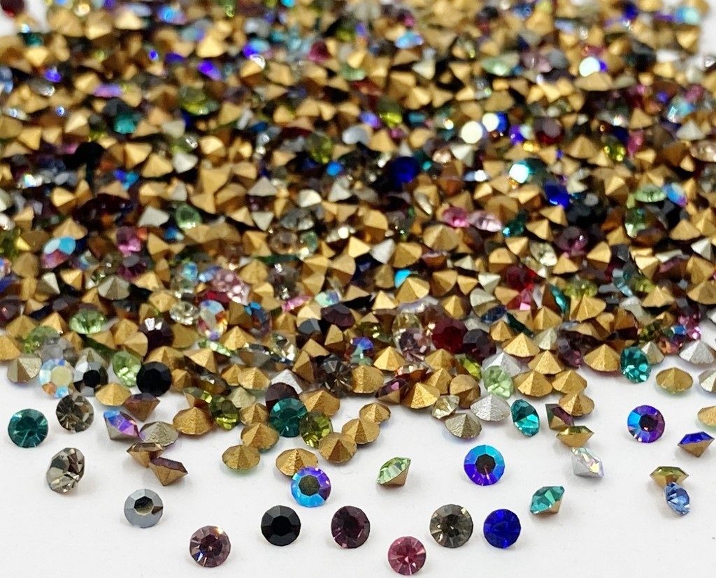 300 Vintage Preciosa Crystal 2mm. To 3mm. Tiny Rhinestones – Jewelry Repair J52