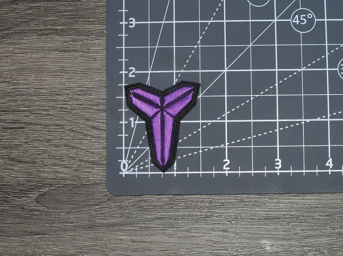 Kobe Bryant Mamba Purple/Black Basketball Embroidered Iron On Patch 1.5″ x 1.75″
