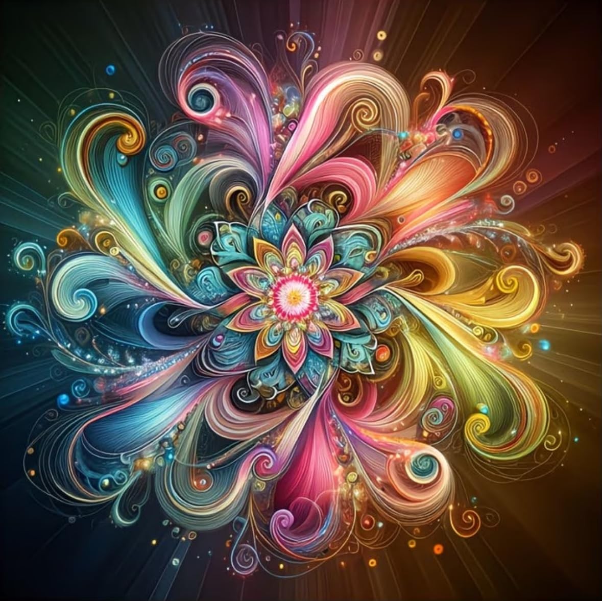 Flower Diamond Art Kit for Adults DIY Floral Painting Craft Decor
