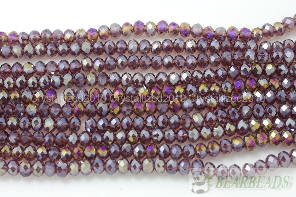 200Pcs Top Quality Czech Crystal Faceted Rondelle Spacer Beads 4mm x 6mm Pick