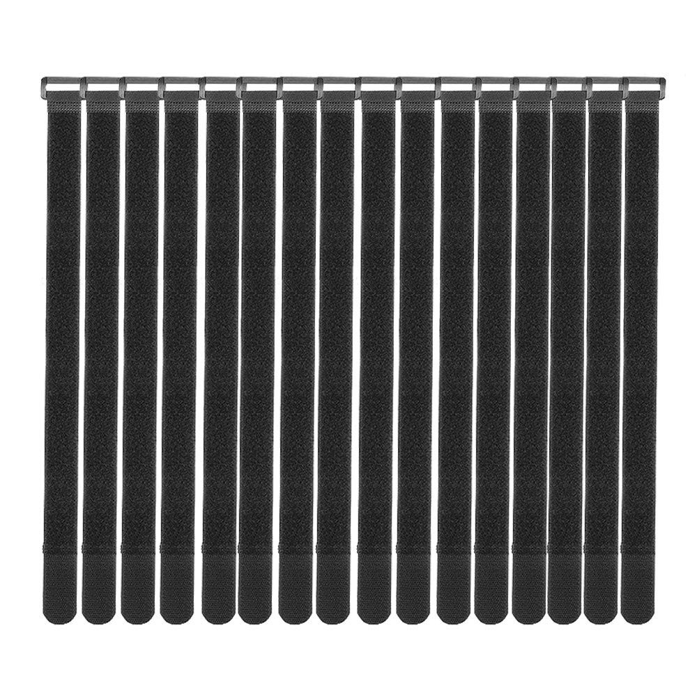 Tangser Cable Straps 1 Inch Wide, 18 Cinch 1” x 18 ”- 16pcs, Black