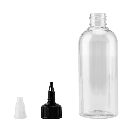 100 Pcs 2oz Empty Plastic Squeezing Bottles, 60ml Plastic Bottles 100 PCS 2oz