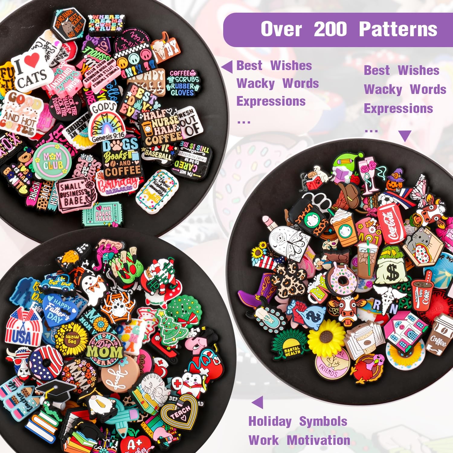 30Pcs Silicone Focal Beads for Pens, Random Cute Character Focal Beads for Ke…