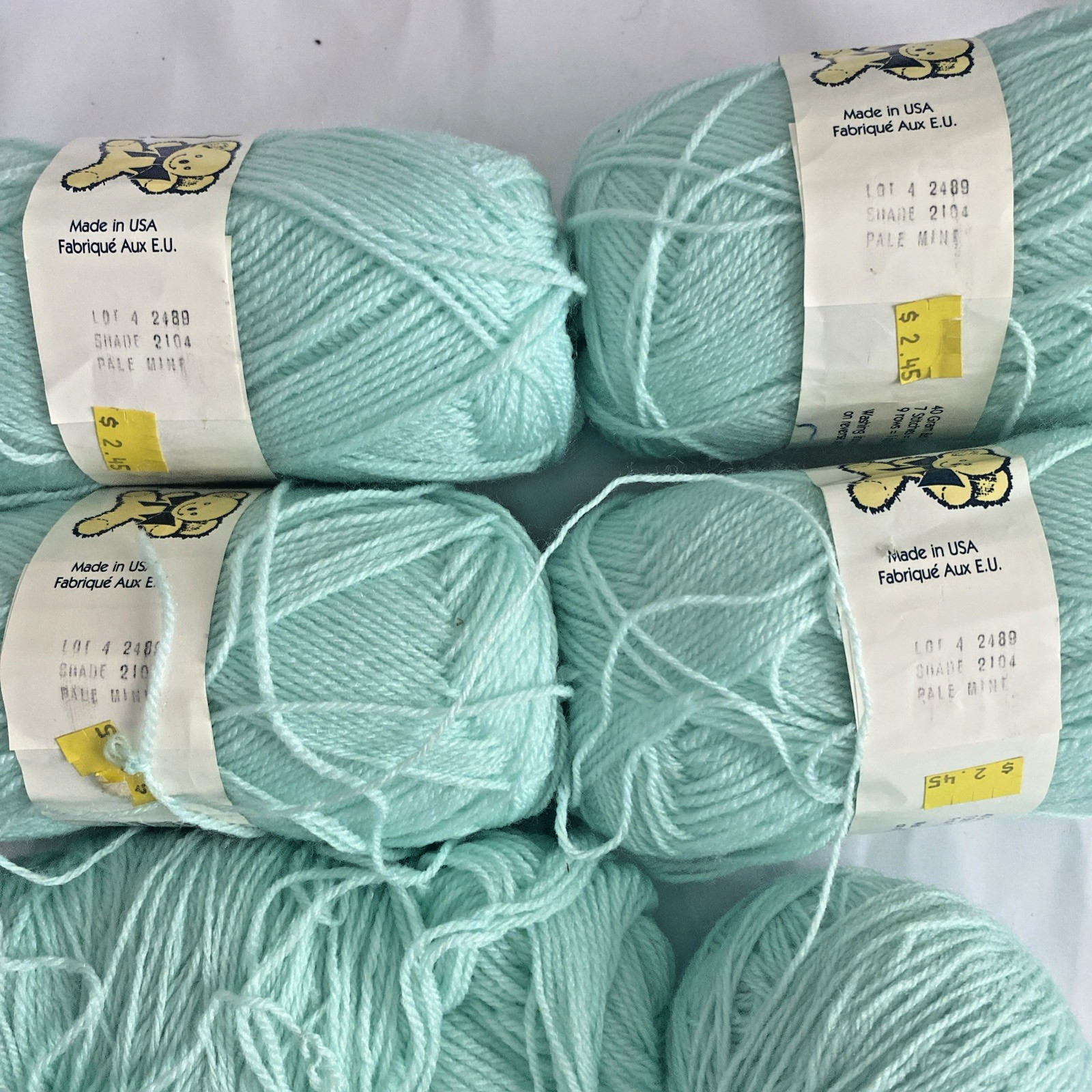 4 Skeins Brunswick Bambini Acrylic Baby Wash And Wear Yarn Light Blue Plus Extra